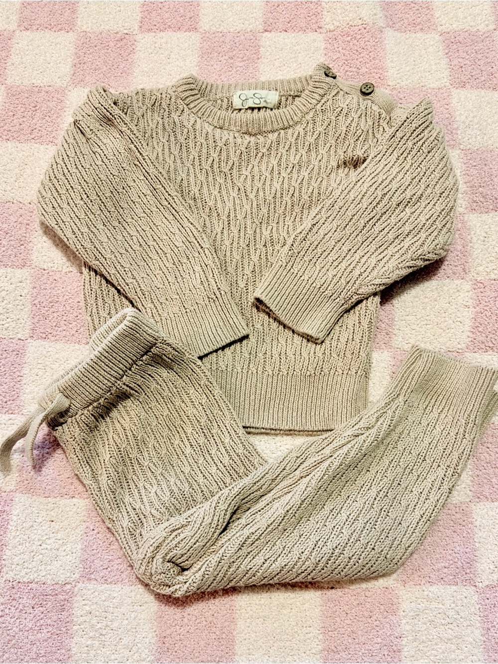 Jessica Simpson Toddler Cozy Cable Knit Sweater - Cream